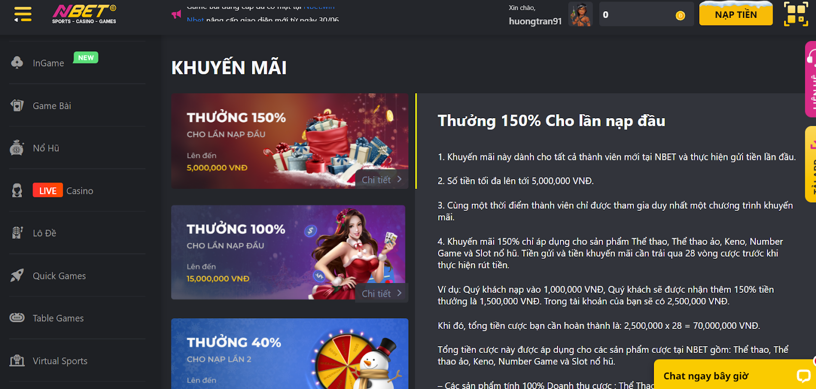 NBET có nhiều chương trình khuyến mãi hấp dẫn